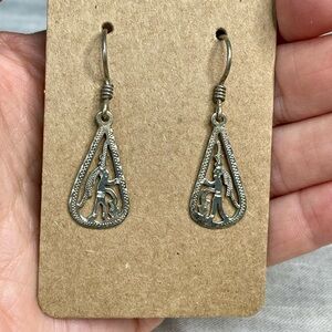 Sterling Drop Earrings Preowned